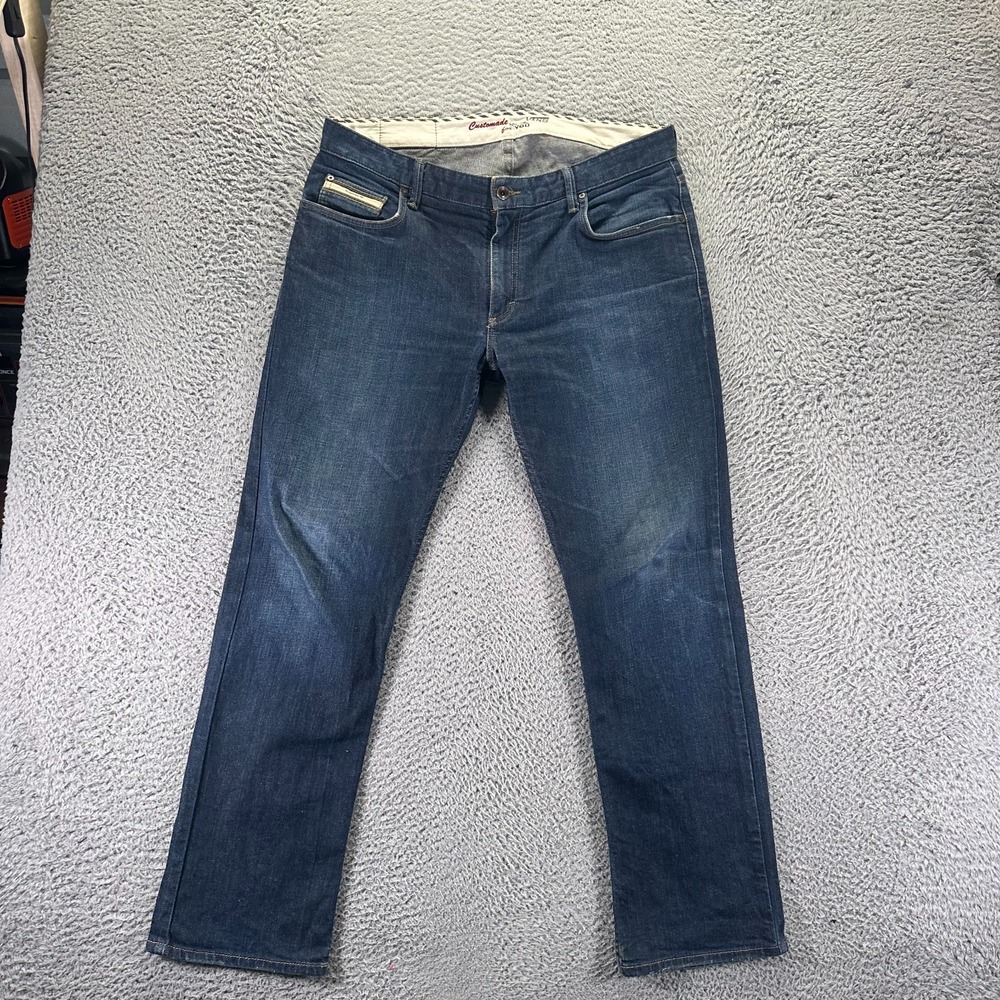 Vintage Vans V66 Jeans Mens 34x30 Blue Cotton Denim Straight Leg Workwear Faded